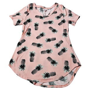 LuLaRoe Womens Top Multi-Color Size Small Polyester Blend Short Sleeve Pullover